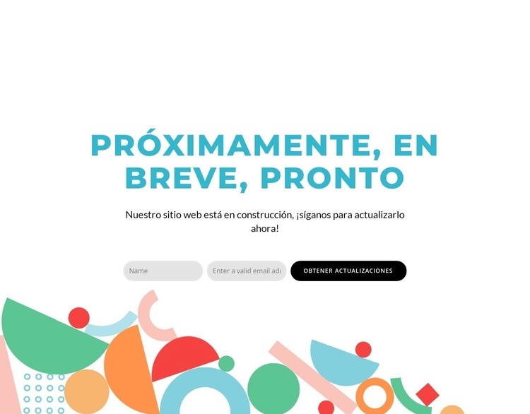 Próximamente diseño de bloques Plantilla HTML5