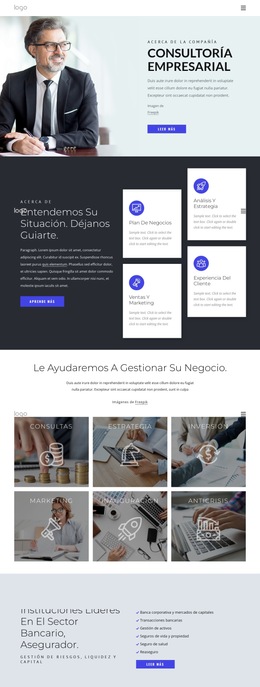 Estrategia Financiera Exitosa - Plantilla De Diseño De Sitio Web