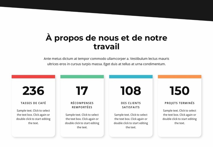 À propos de nous et de notre conception de travail Conception de site Web