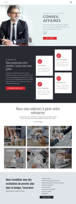 Stratégie Financière Réussie - HTML5 Website Builder