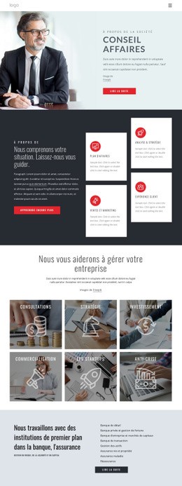 Stratégie Financière Réussie - Maquette De Site Web De Fonctionnalités