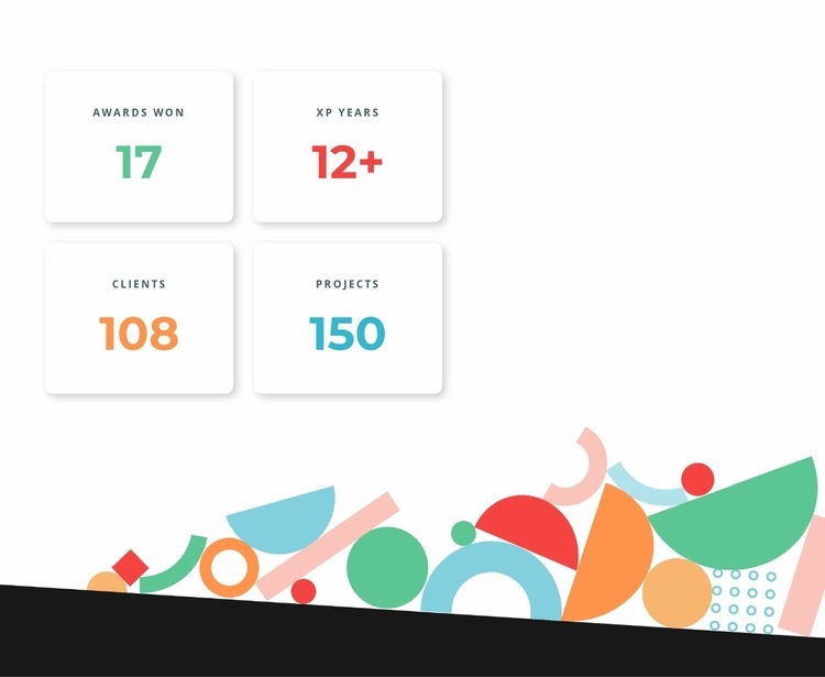 Counters with geometric shapes Html Code Example