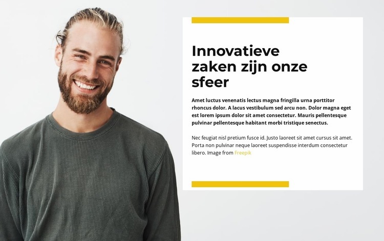 Van strategie tot verkoop Website mockup