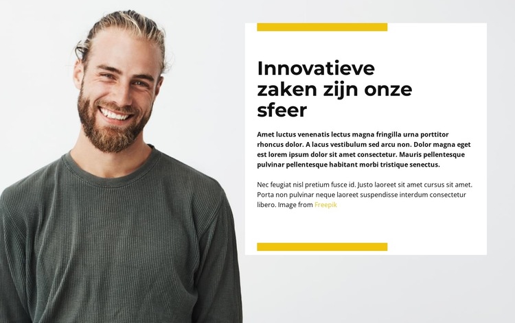 Van strategie tot verkoop Website sjabloon