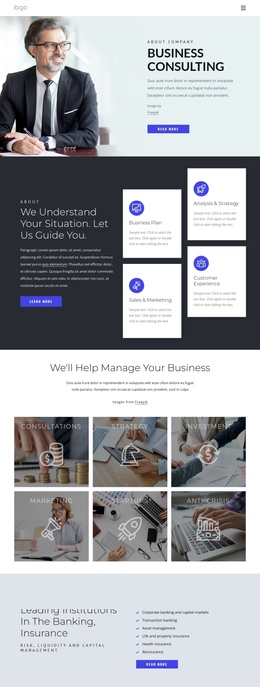 Successful Financial Strategy - One Page Theme