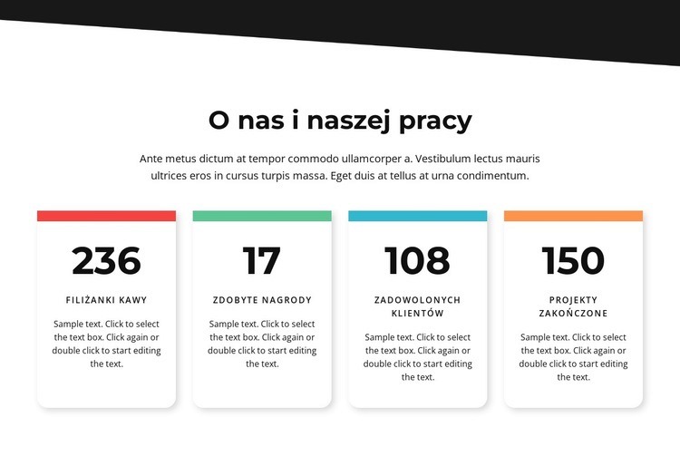 O nas i naszej pracy projekt Szablony do tworzenia witryn internetowych