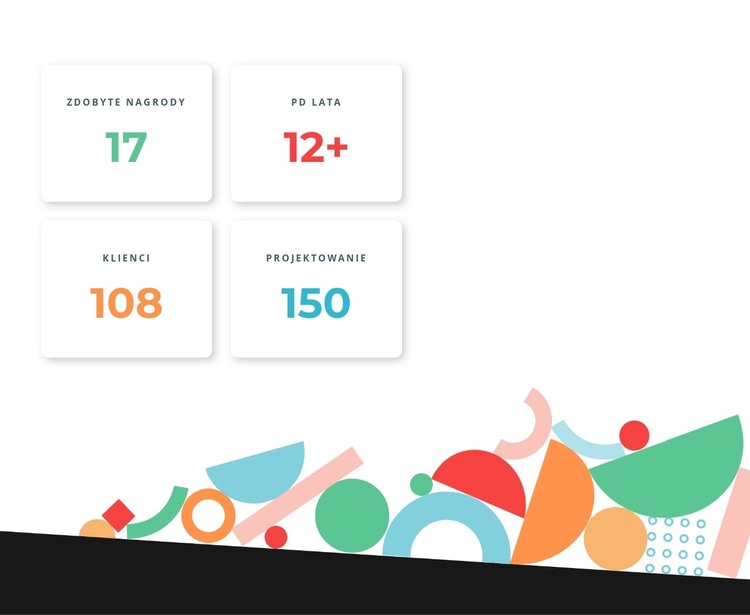 Liczniki o geometrycznych kształtach Szablon HTML