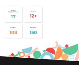 HTML5 Responsivo Para Contadores Com Formas Geométricas