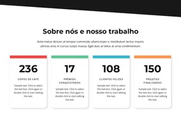 Sobre Nós E Nosso Projeto De Trabalho - Modelo Web HTML