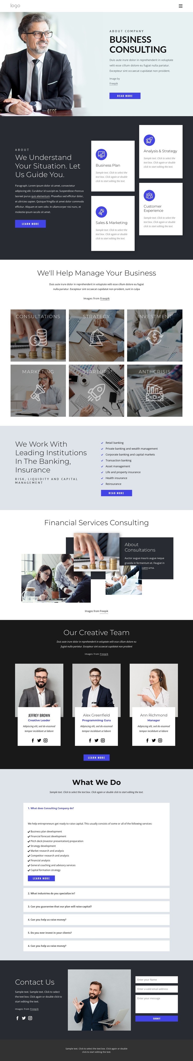 Successful financial strategy Web Design