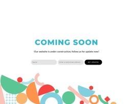 Coming Soon Block Design - Simple Web Page Design