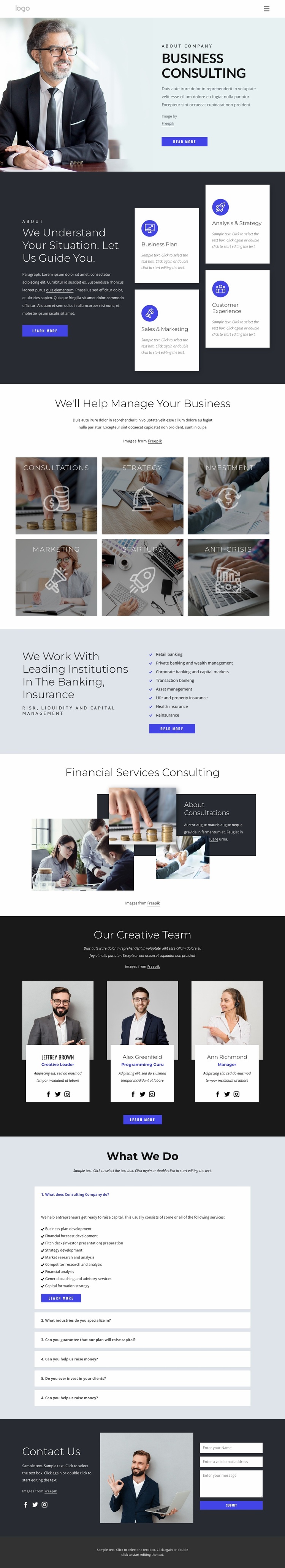Successful financial strategy Website Design