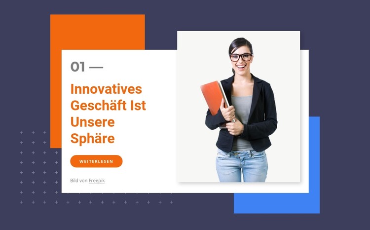 Innovatives Geschäft in unserer Sphäre CSS-Vorlage