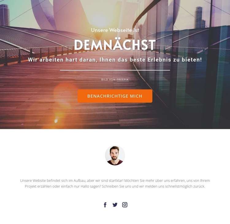 Demnächst im Raster Website Builder-Vorlagen