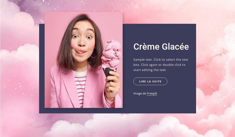Venez au café de crème glacée Créateur de site Web HTML
