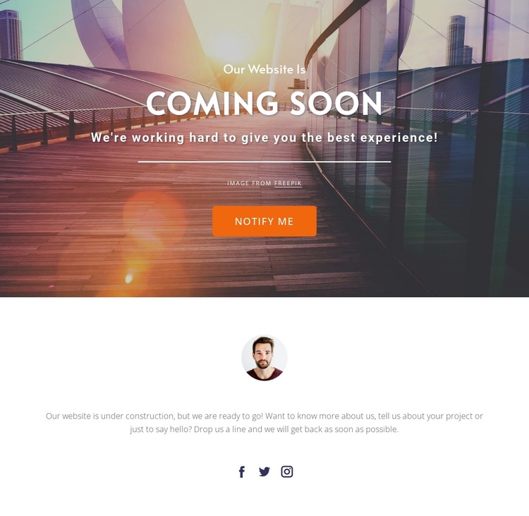 Coming soon in grid HTML5 Template