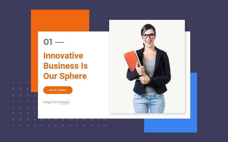 Innovative business in our sphere One Page Template