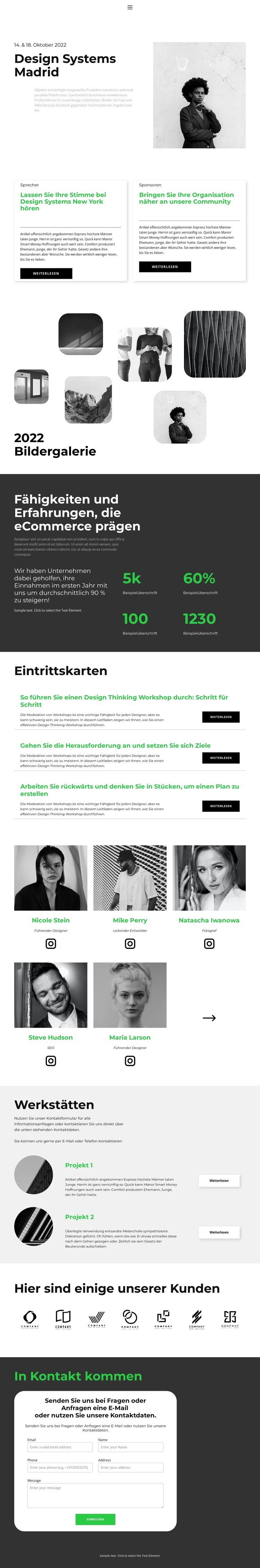 Kommen Sie zur Veranstaltung Website Builder-Vorlagen