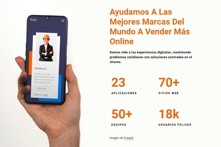 Ayudamos a las marcas a vender más online Creador de sitios web HTML