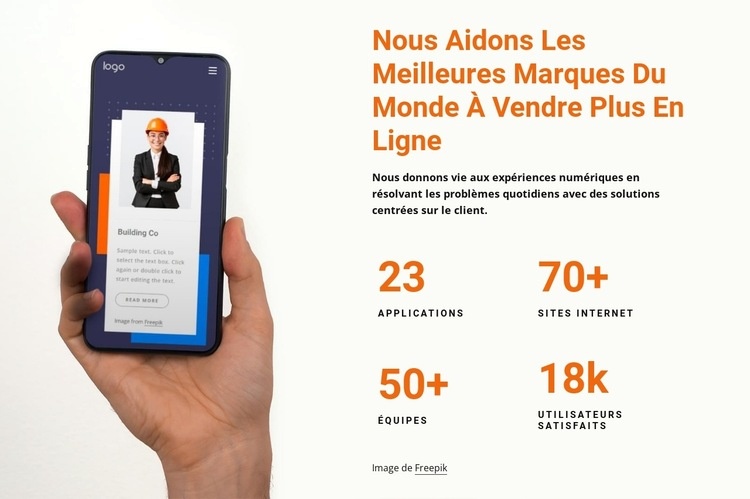 Nous aidons les marques à vendre plus en ligne Modèle HTML5