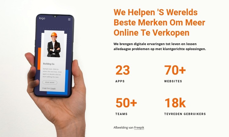 Wij helpen merken meer online te verkopen HTML-sjabloon