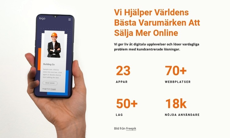 Vi hjälper varumärken att sälja mer online HTML-mall