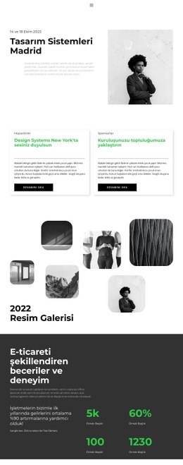 Etkinliğe Gel Için Bir Sayfa Şablonu