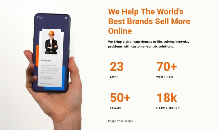 We help brands sell more online Website Mockup