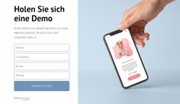 Website-Zielseite Für Holen Sie Sich Ein Demo-Website-Design