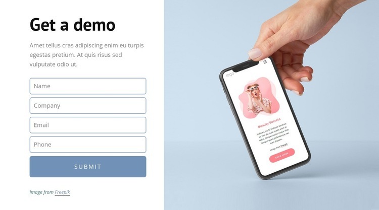 Get a demo website design Elementor Template Alternative