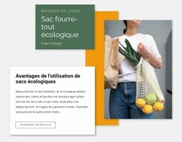 Sac Écologique - Modèle Ultime D'Une Page