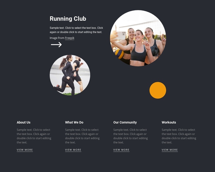 The friendliest running community One Page Template