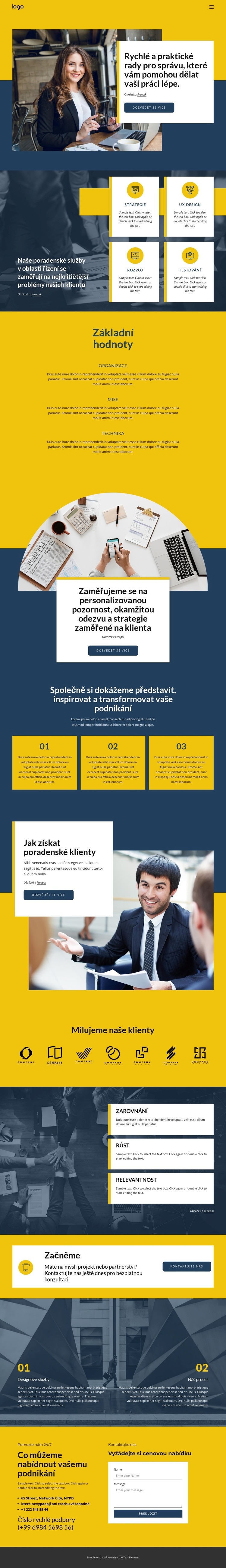 Obchodní poradenská firma Šablona CSS