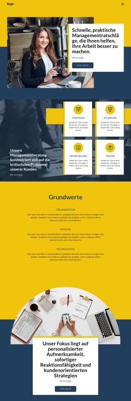 Unternehmensberatungsunternehmen - HTML Generator Online