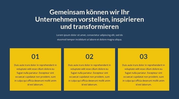 Transformieren Sie Ihr Unternehmen mit uns Website-Modell