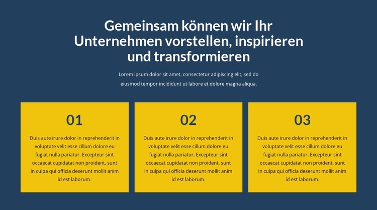 Transformieren Sie Ihr Unternehmen mit uns WordPress-Theme