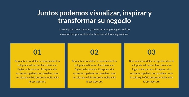 Transforma tu negocio con nosotros Maqueta de sitio web