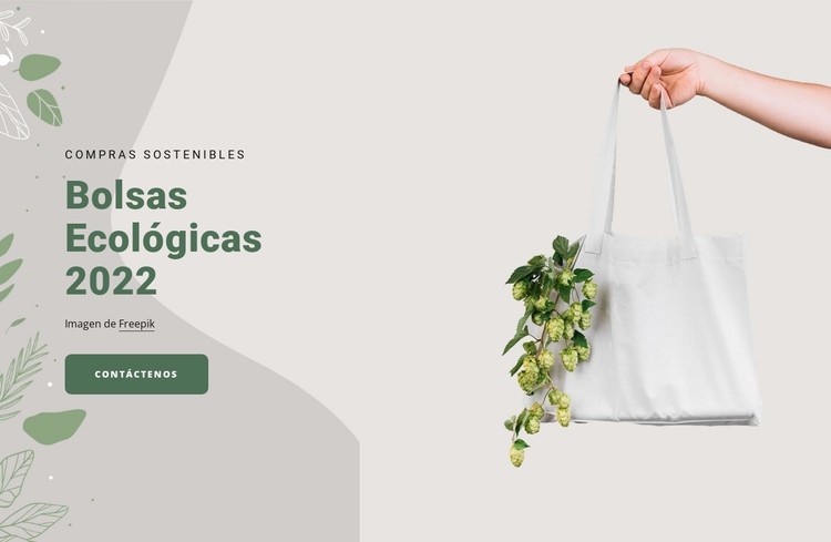 Bolsas ecológicas Plantilla CSS