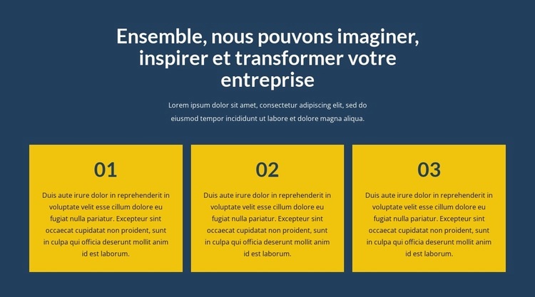 Transformez votre entreprise avec nous Modèle d'une page