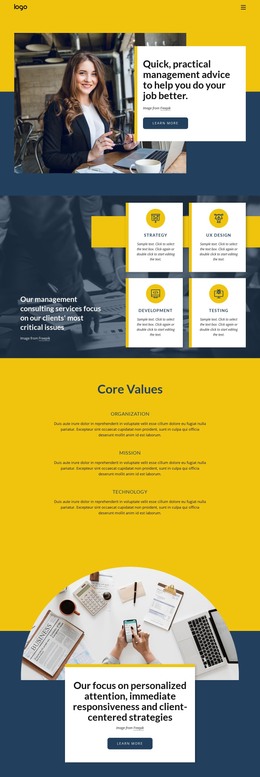Business consulting firm Website Template by Nicepage
