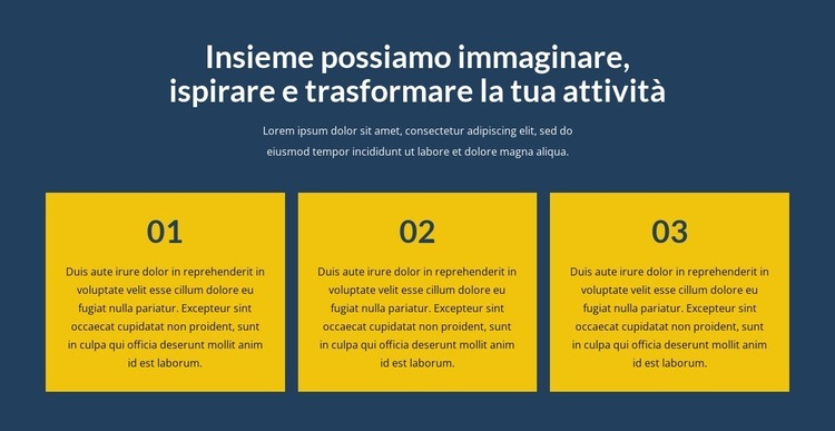 Trasforma la tua attività con noi Costruttore di siti web HTML