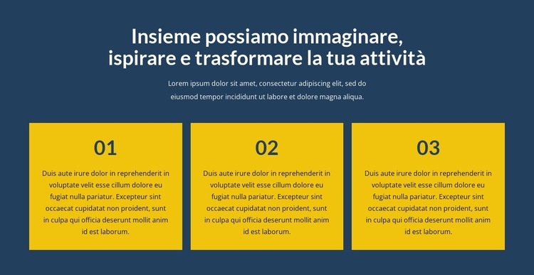 Trasforma la tua attività con noi Mockup del sito web