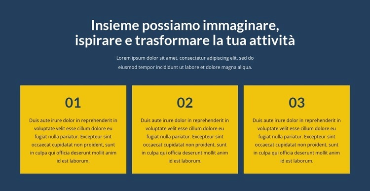 Trasforma la tua attività con noi Un modello di pagina