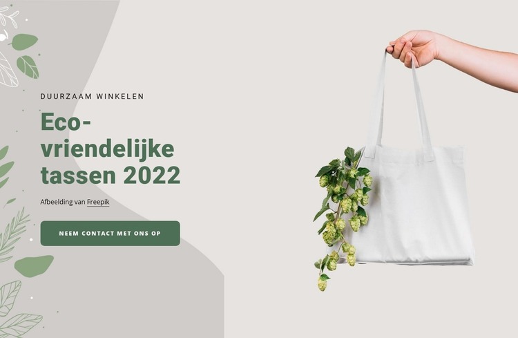 Milieuvriendelijke tassen Joomla-sjabloon