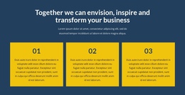 Transform Your Business With Us - Responsive One Page Template