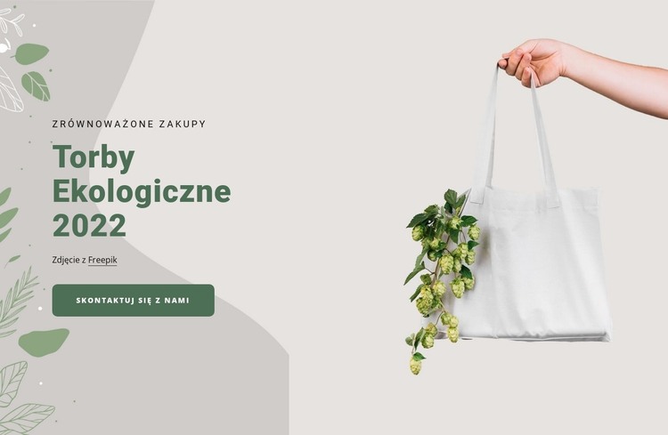 Ekologiczne torby Szablon HTML