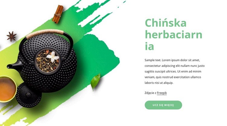 Chińska herbaciarnia Szablon HTML5