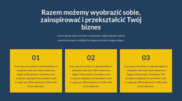 Przekształć z nami swój biznes Szablon