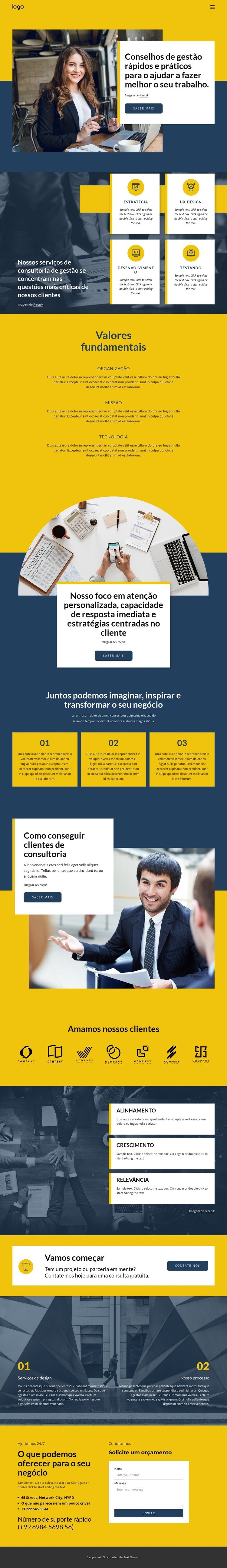 Empresa de consultoria empresarial Construtor de sites HTML