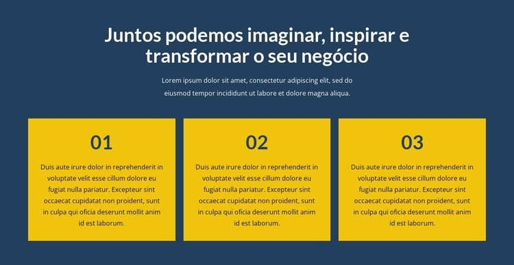 Transforme seu negócio conosco Design do site